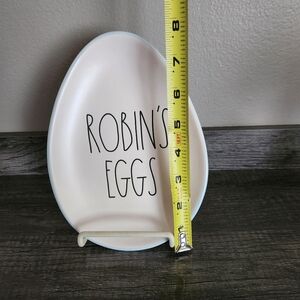 Rae Dunn White Egg-Shaped Plate